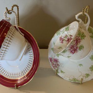 4pc Aynsley Teacup & Saucer Lot